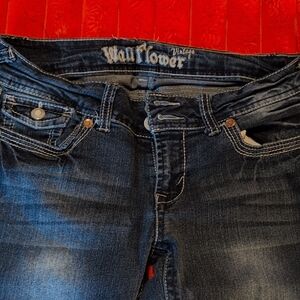 Wallflower Dark Blue Women's Boot Cut Jeans